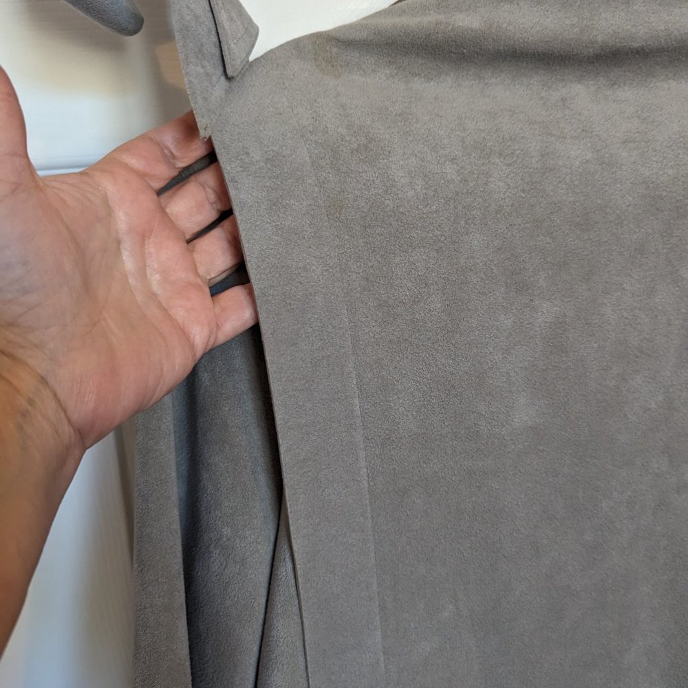 SOLD NEVER WORN 70s Union Label | Duster Coat | ULTRASUEDE | L | GRAY | Wilson's - Picture 6 of 13